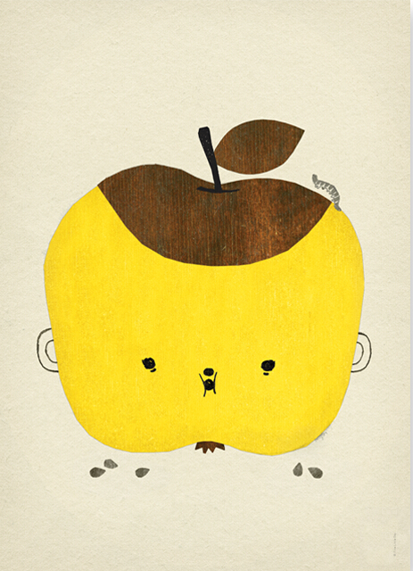 B[现货]瑞典Fine Little Day/黄苹果海报/Apple Papple poste