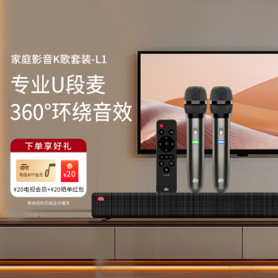 帶雙唱歌麥克風k歌一體機家庭ktv 唱吧L1家庭影院音響套裝
