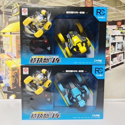 新品爆款电动遥控汽车儿童玩具翻滚旋转车360度炫酷旋转特技车男