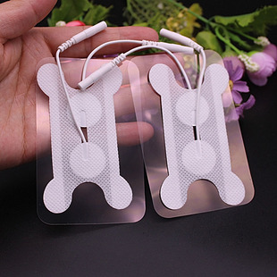 3对6片插针式吞咽理疗电极片咽喉部位贴片吐咽训练蝶形插孔式粘片