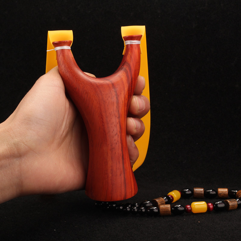 实木胖飞虎精准户外圆头弹弓