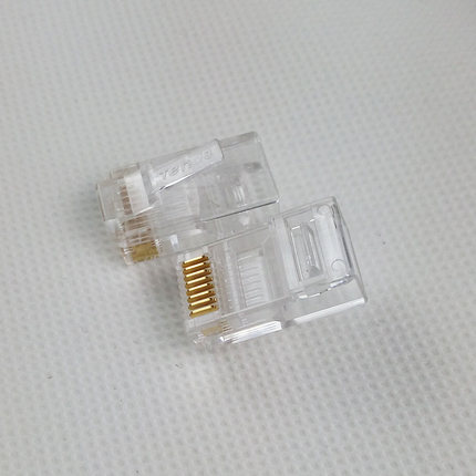适用于腾达水晶头超五类8芯网线水晶头RJ45非屏蔽网络连接头纯铜