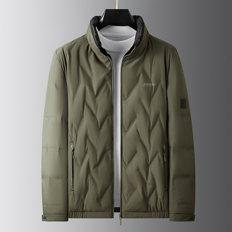 特大码男士羽绒服立领冬季新款加肥加大高端保暖男装夹克胖子外套