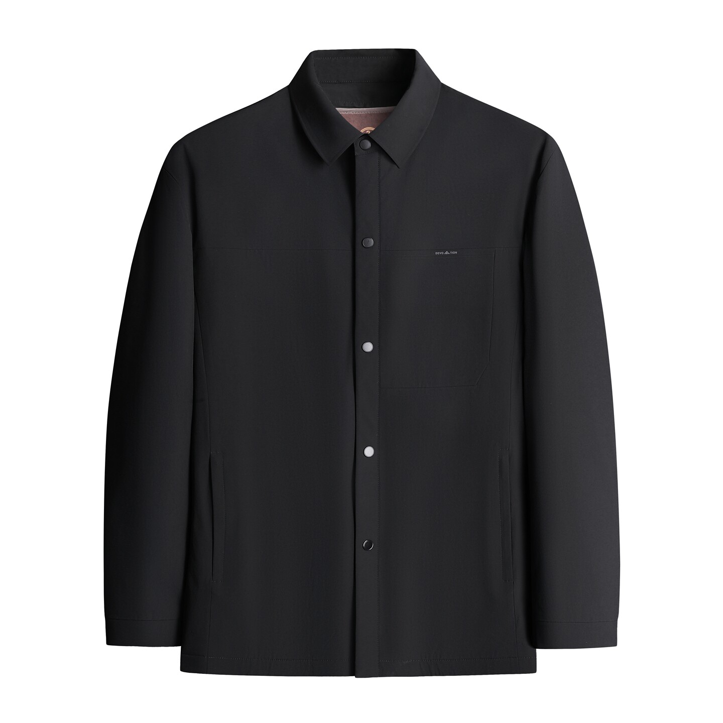 大码男翻领白鸭绒保暖羽绒服