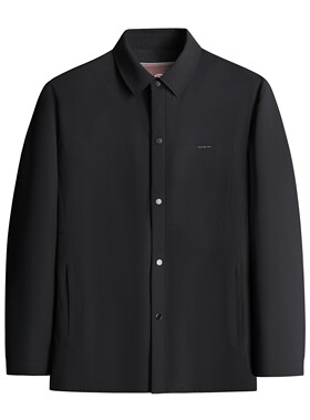 大码男翻领白鸭绒保暖羽绒服
