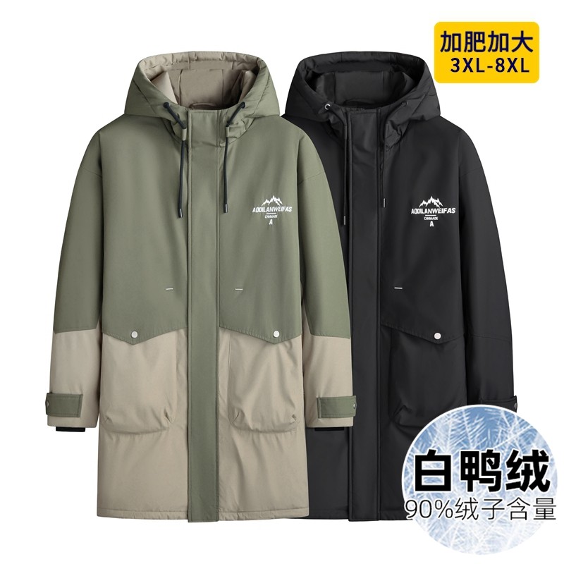 连帽胖子加肥加大码羽绒服