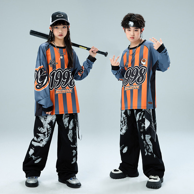 儿童街舞演出服嘻哈架子鼓套装
