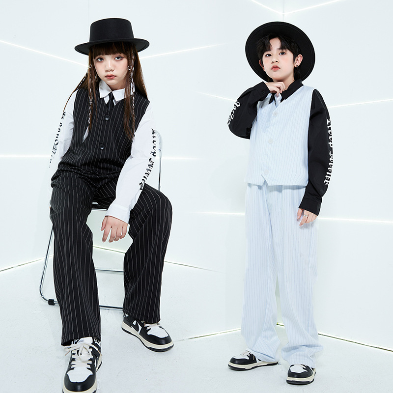 少儿街舞表演服locking锁舞套装