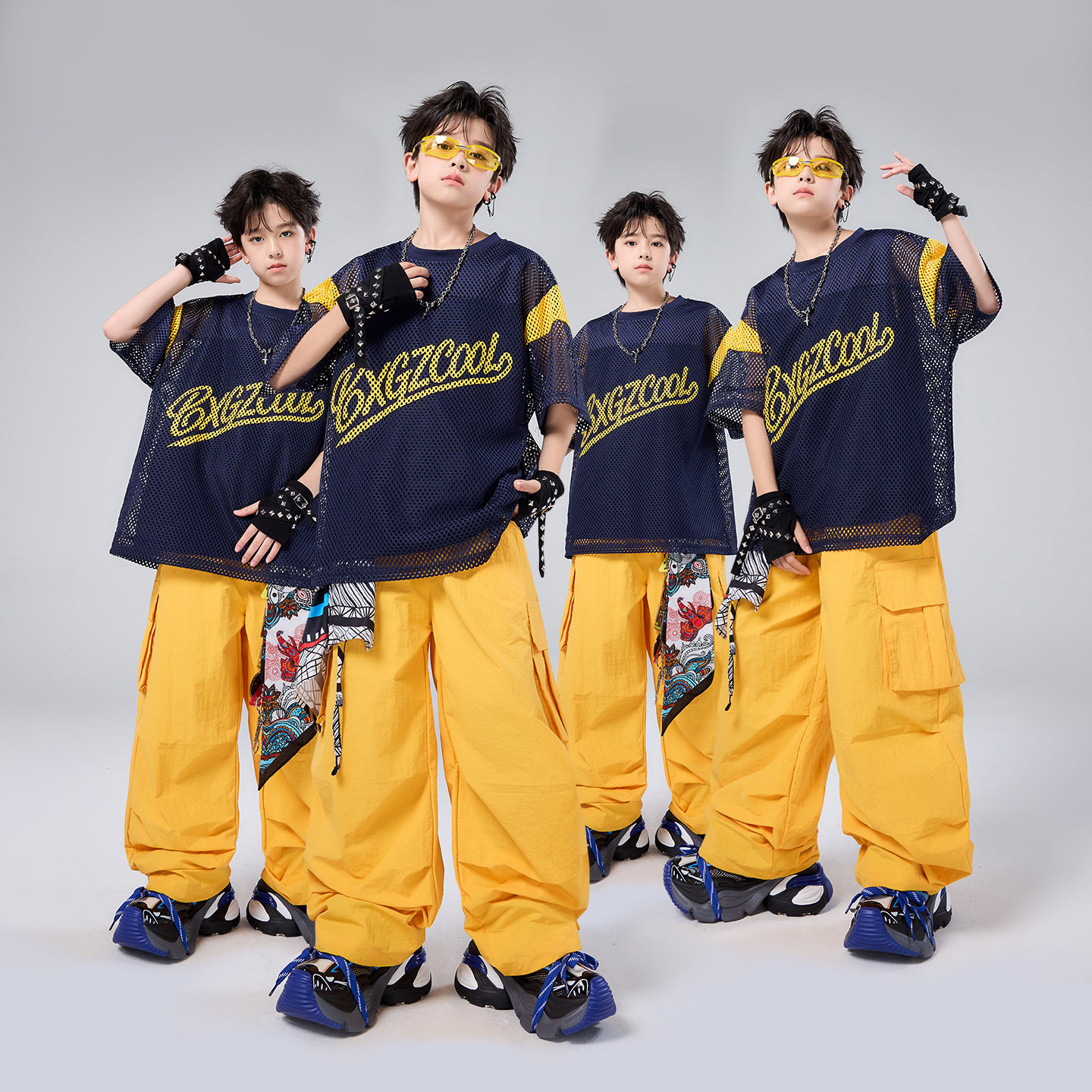 儿童嘻哈街舞架子鼓hiphop演出服