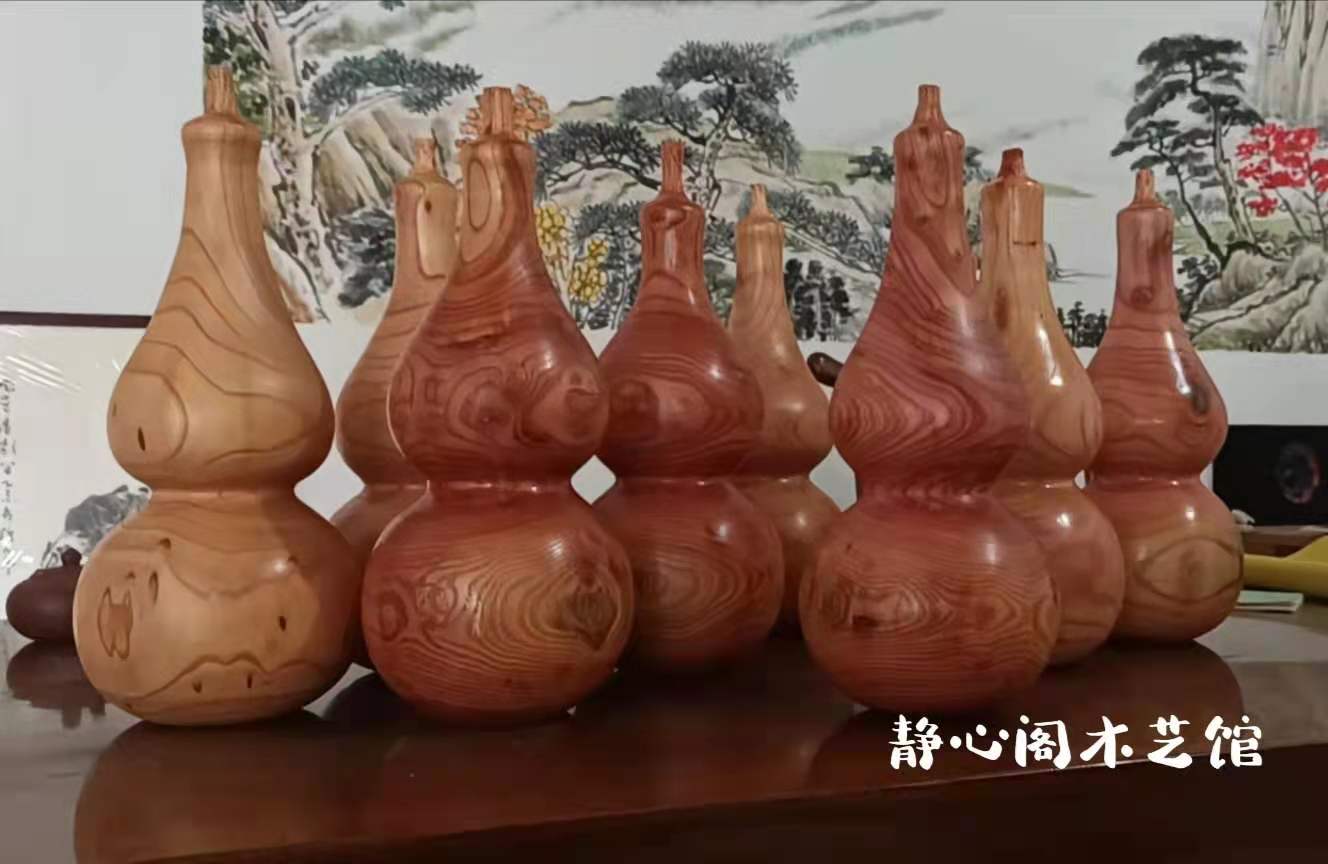香椿木葫芦家居装饰客厅摆件手把件雕刻摆件送礼可定做