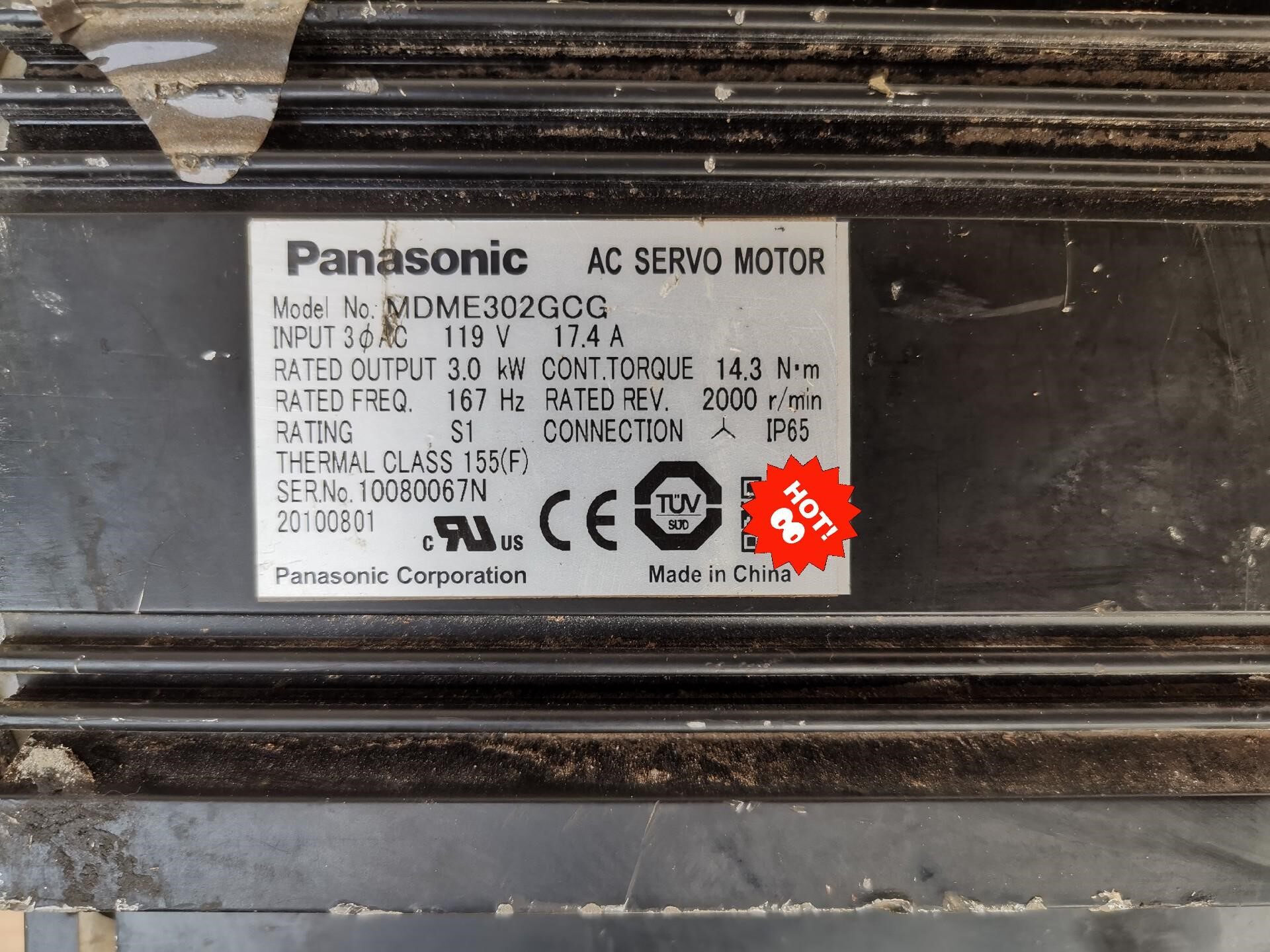 松下MDME302GCG拆机3kw后壳编码器螺丝被拧掉，整机