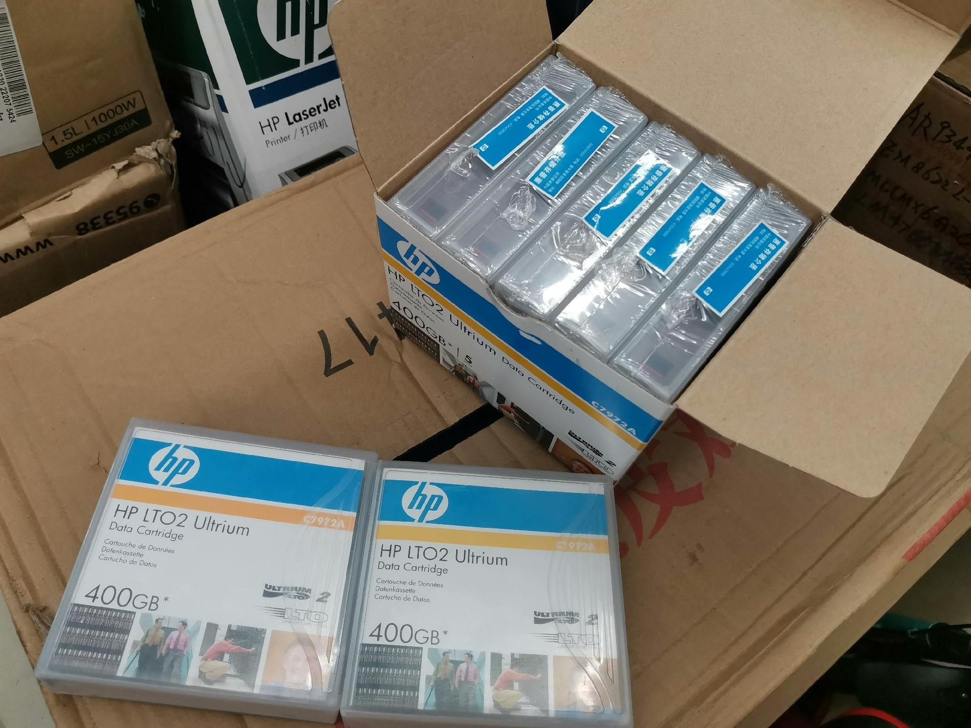 惠普 HP LTO2 C7972A 全新未用，塑封未拆，一纸