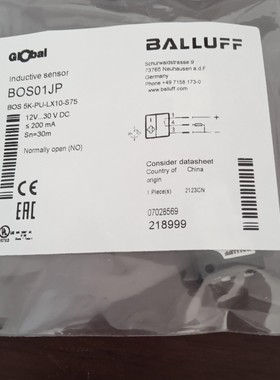 全新原装正品巴鲁夫传感器BOS01JP BOS 5K-PU-