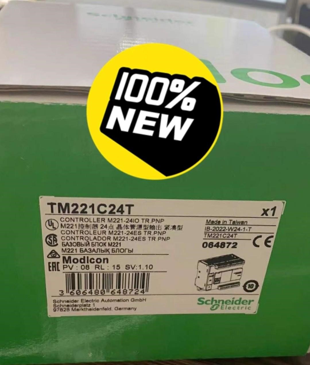 施耐德PLC  TM221C24T/TM221C24U全新原