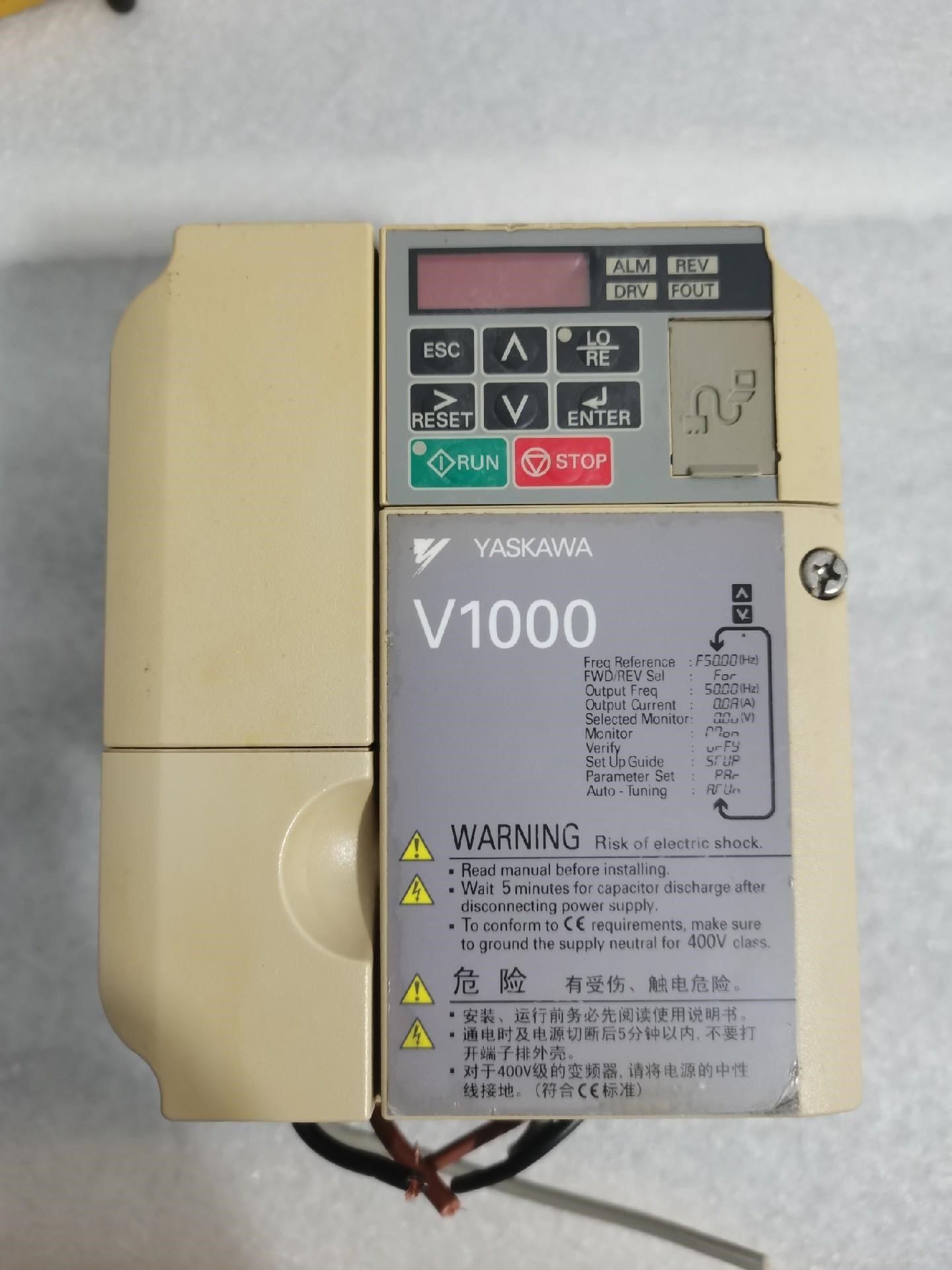 安川变频器，型号：CIMR-VB4A0004BBA，成色85