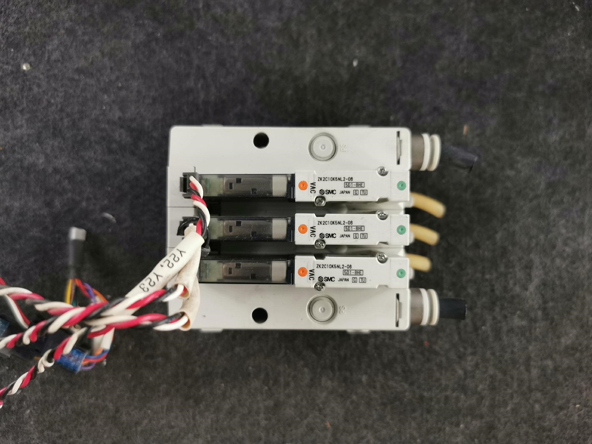 拆机SMC真空电磁阀ZK2C10KNL2-06（3位带底座）