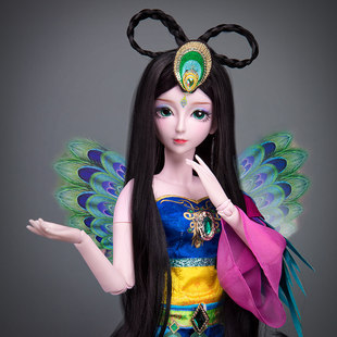 叶罗丽娃娃蓝孔雀女孩娃娃公主人偶关节可动摆件玩具29厘米公仔