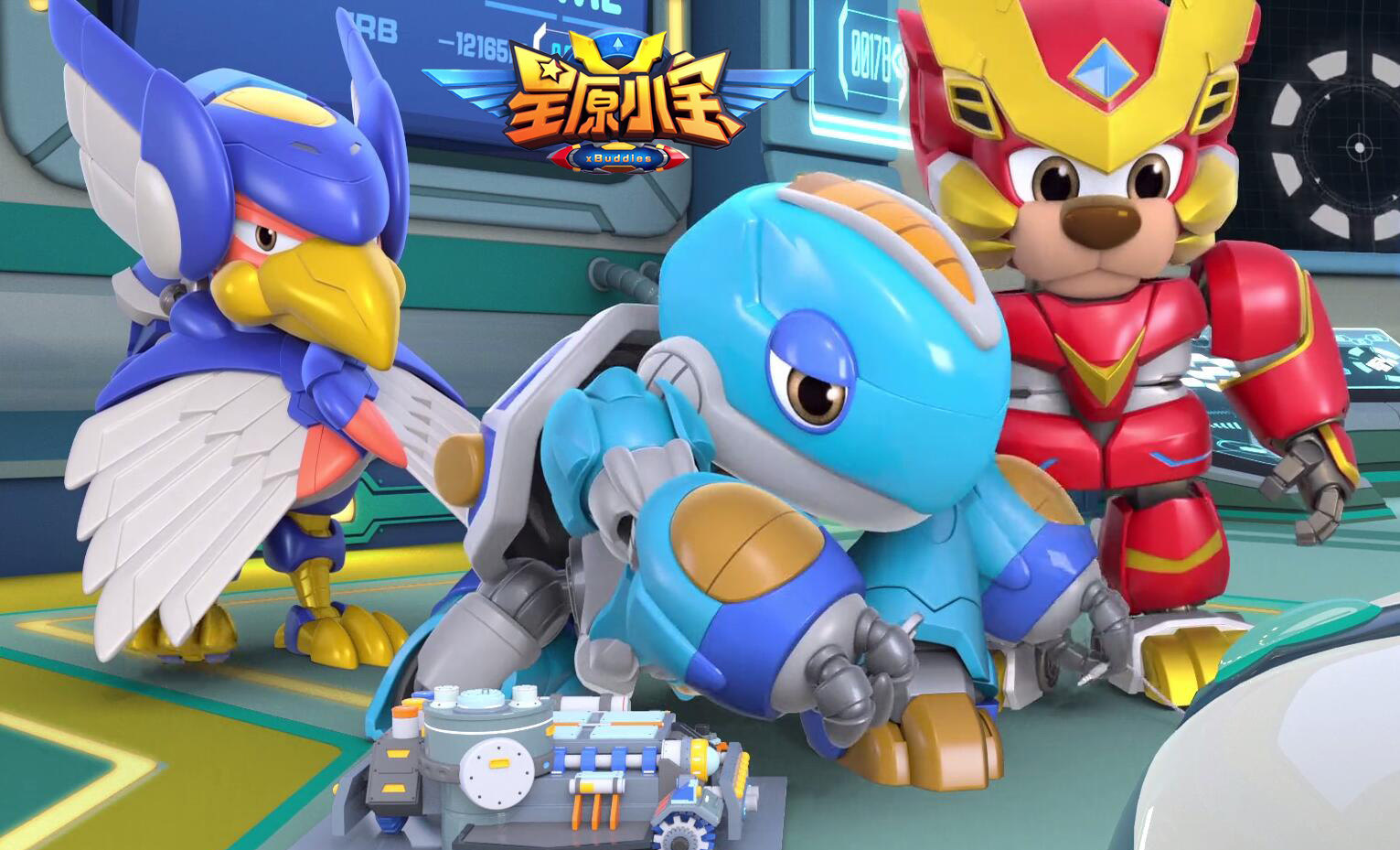 正版智尊星原小宝玩具变形机器人v5战队机甲星源星宝套装儿童玩具