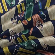 V sang trọng in kỹ thuật số đàn hồi nặng xương dưới tấm đôi sóng satin vải satin vải lụa tơ tằm - Vải vải tự làm