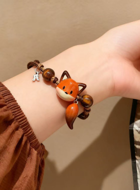 可爱狐狸手链创意diy小众设计款