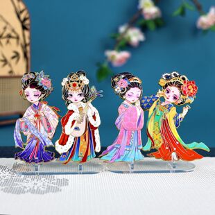 戏曲美人京剧金属冰箱贴杨贵妃宫廷脸谱传统文化纪念品磁性伴手礼