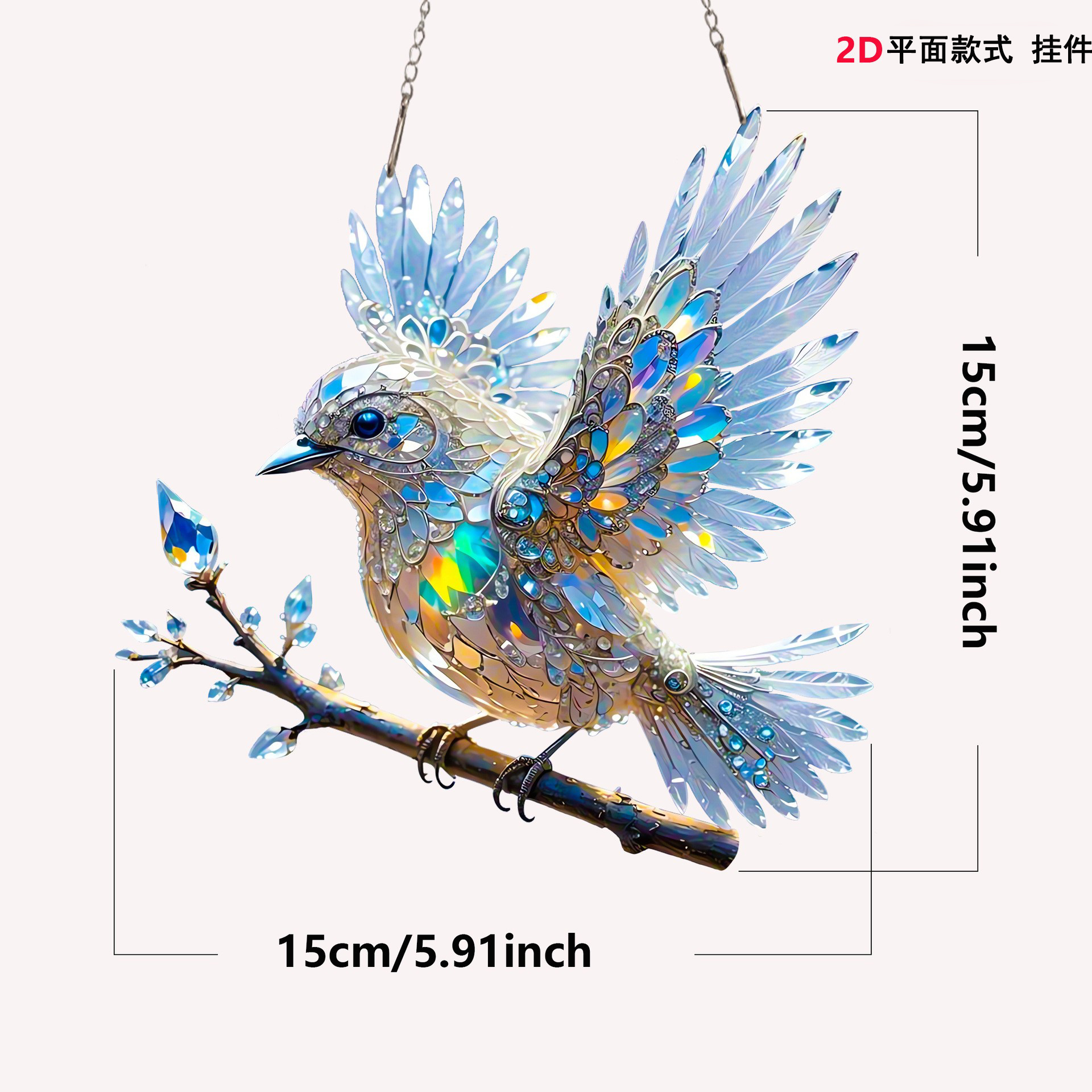 2025新款漂亮的小鸟亚克力客挂件节日场景装饰挂件礼物情人节礼物