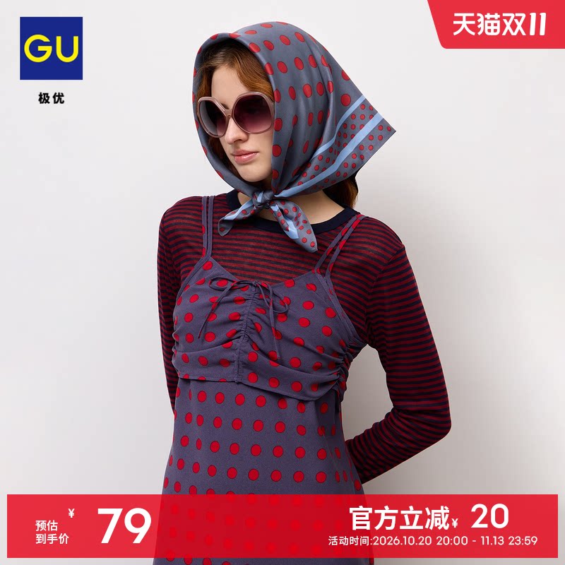 GU极优 女式波点围巾方巾时尚百搭送礼物2026年秋季新品 36