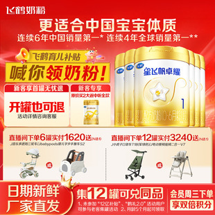 育儿补贴 酪蛋白奶源750g6罐 飞鹤星飞帆卓耀1段婴儿牛奶粉A2β