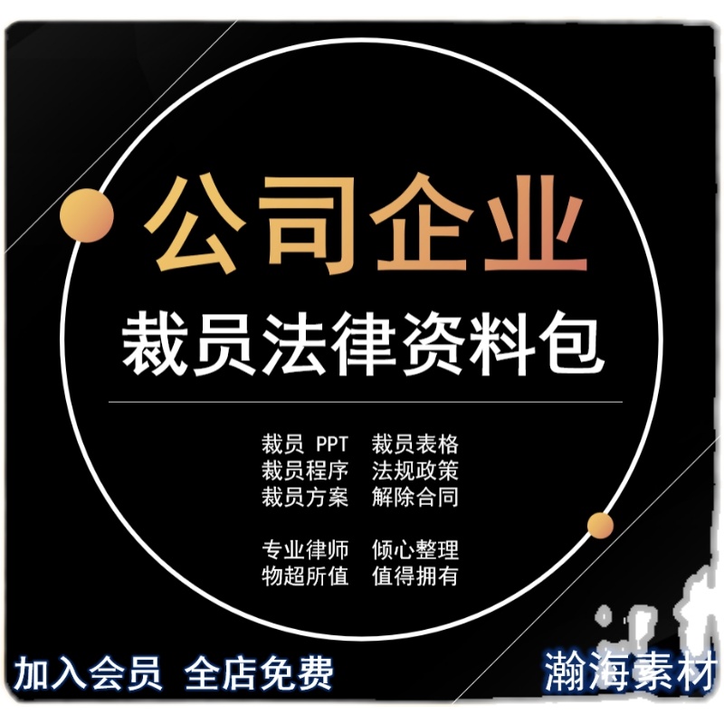 公司裁员辞退减员解除劳动合同法规程序表格课件合规流程文书模板