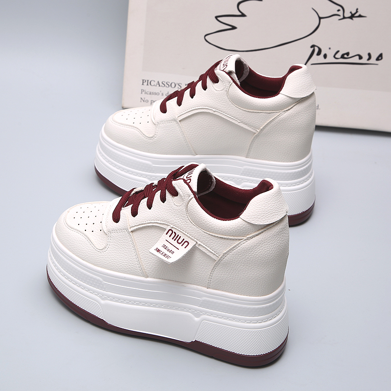 百搭坡跟内增高12cm小个子女鞋