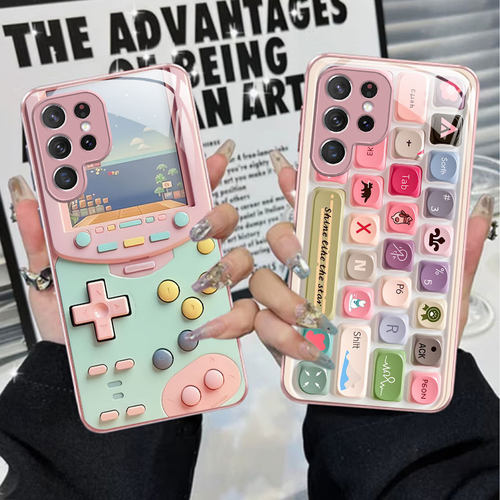 A56苹果17SamsungS25+三星S23ultra手机壳26plus加S24fe游戏机22u键盘54玻璃53case适用16女21创意15电话55外