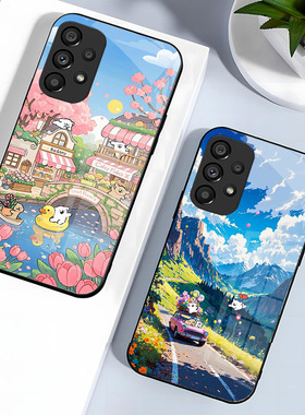 16plus15苹果14SamsungS25三星S24fe手机壳S22ultra女s23u加A54男21+线条小狗53case52适用34玻璃35高级感m55