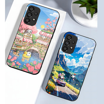 16plus15苹果14SamsungS25三星S24fe手机壳S22ultra女s23u加A54男21+线条小狗53case52适用34玻璃35高级感m55