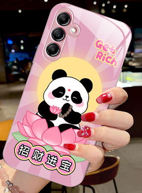 21plus苹果14新年SamsungS25招财33熊猫13三星S24fe手机壳S22ultra女s23u男a54全包20+53case52适用a34玻璃73