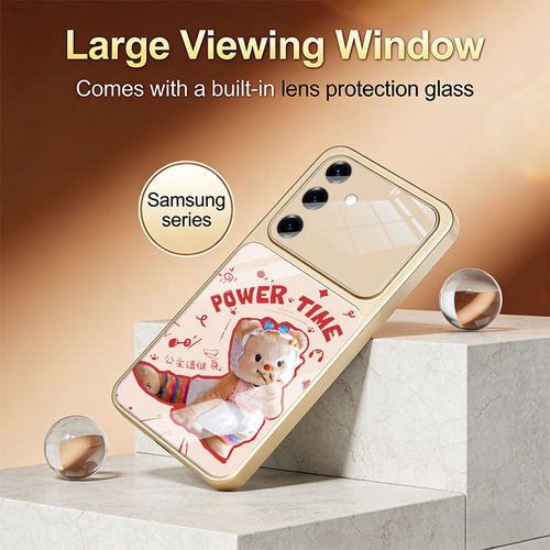 iPhone17pro苹果16SamsungS25FE三星S23u手机壳21加S24ultra女22+镜头全包case13适用14可爱15plus黄油小熊20