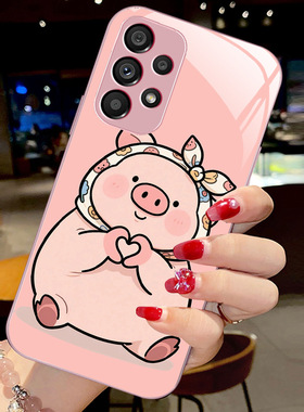 20plus8苹果14SamsungS25三星S24fe手机壳A55超萌小猪S22ultra女s23u男54玻璃53case适用52可爱16好看21+搞笑
