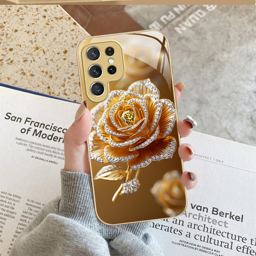 A55苹果17钻石SamsungS25+三星S24ultra手机壳26加S23FE高端22u花54玻璃14男case适用16plus女21钻56高级感金