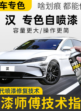 比亚迪汉dmi补漆笔时光灰赤帝红汉ev自喷漆黑色配件车漆修复神器