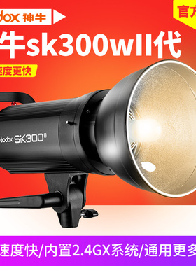 神牛SK300II二代摄影灯300w影室闪光灯摄影棚补光灯柔光灯内置X1
