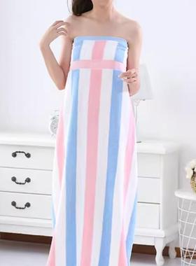 纯棉彩条大浴巾吸水速干成人男女情侣家用柔软毛巾大号洗澡巾可裹