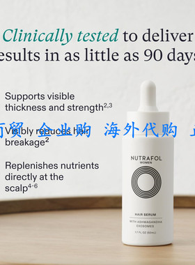 Nutrafol Women's Hair Serum, Supports Visibly Thicker