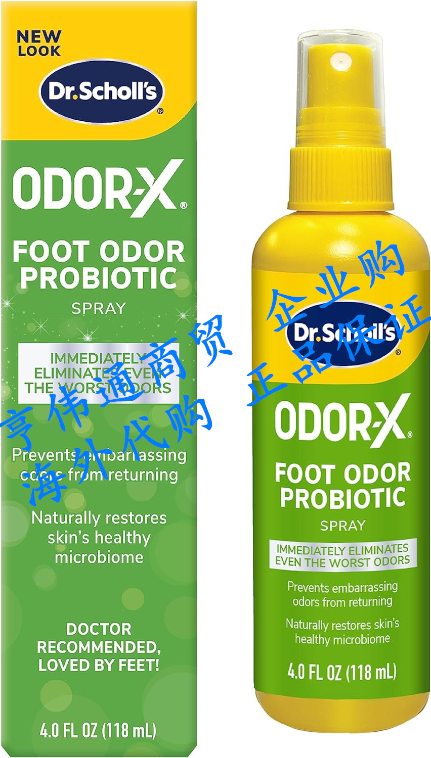 Dr. Scholl's Probiotic Foot Spray 4oz Immediately Eliminate