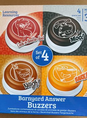 现货 Learning Resources Barnyard Answer Buzzers - Set of 4