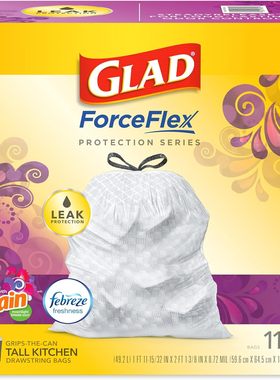 Glad ForceFlex Protection Series Tall Trash Bags保护系列垃圾