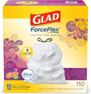 Glad ForceFlex Protection Series Tall Trash Bags保护系列垃圾