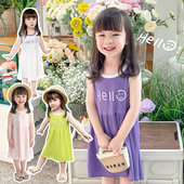 children girls Summer skirt dresses princess vest baby