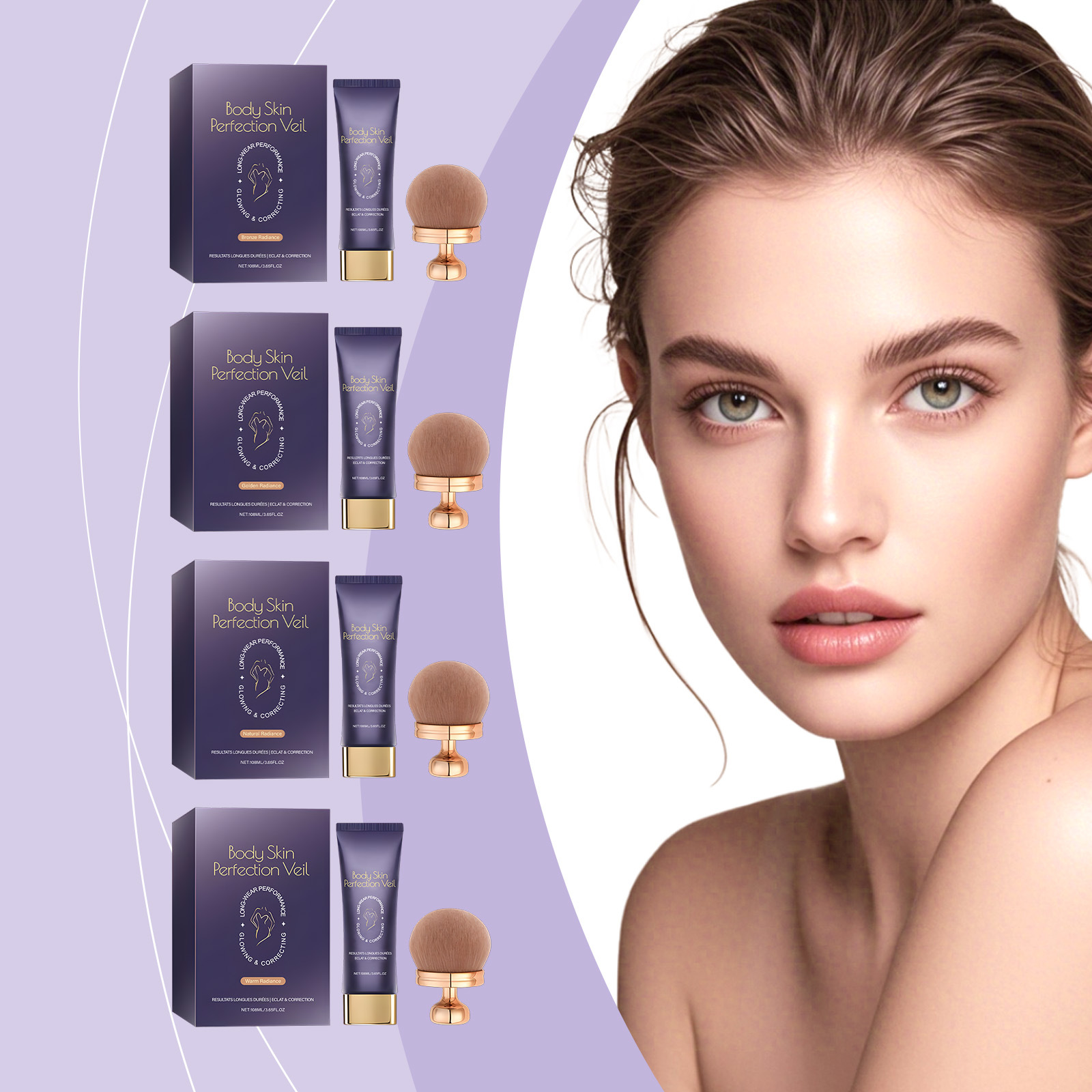 Body concealer care cream evens the skin tone of the face an