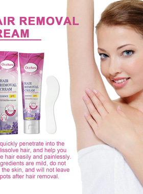 Herbal hair removal cream gently removes hair from the armpi