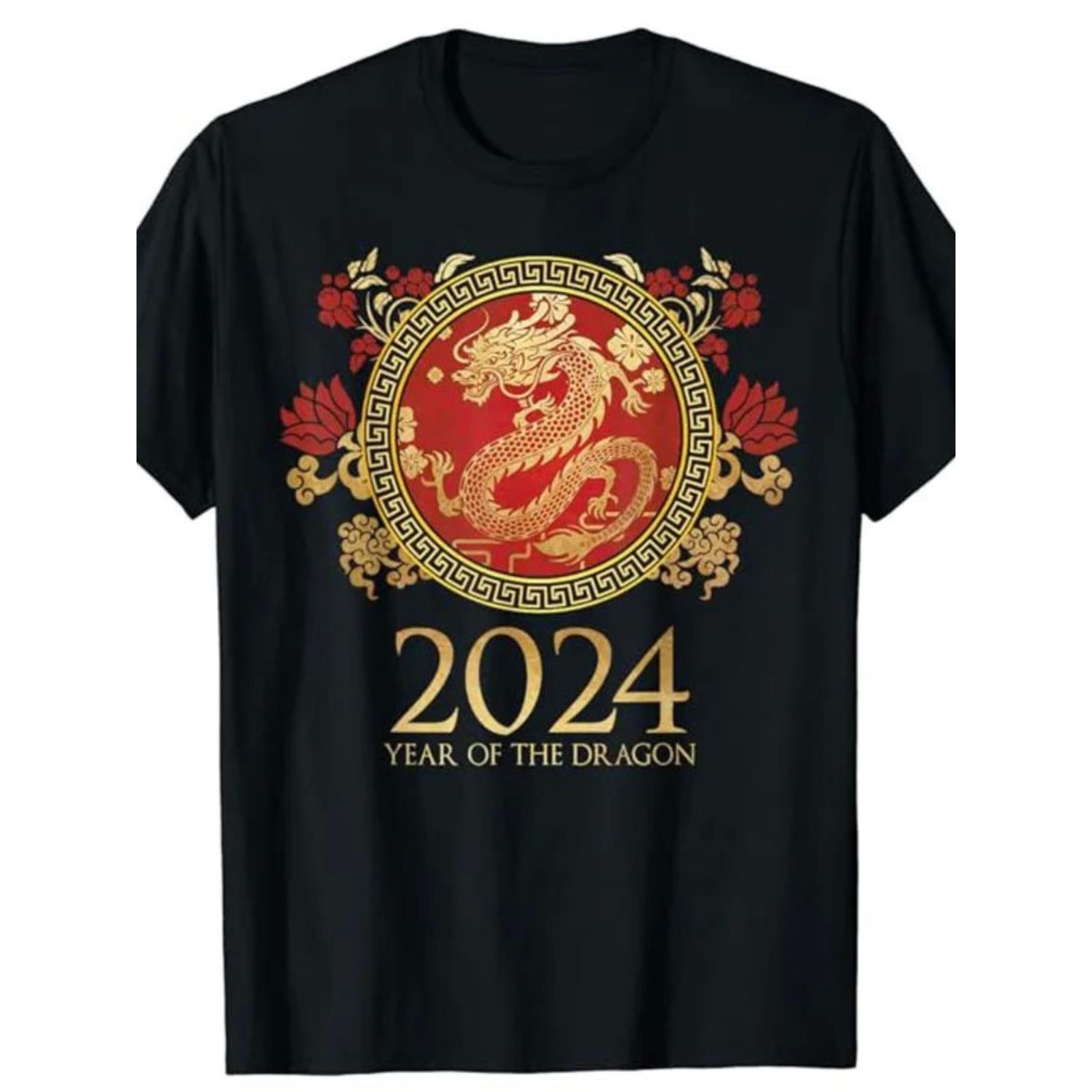 Year of The Dragon 2024 Chinese New Year Lunar T shirts Tee