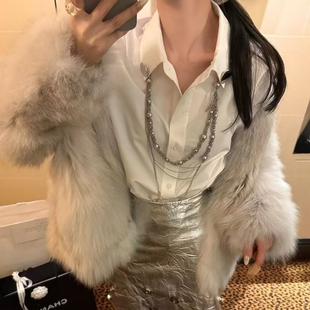 区区欧阳10/8手工编制项链女新款精致轻奢设计感小众高级感毛衣链